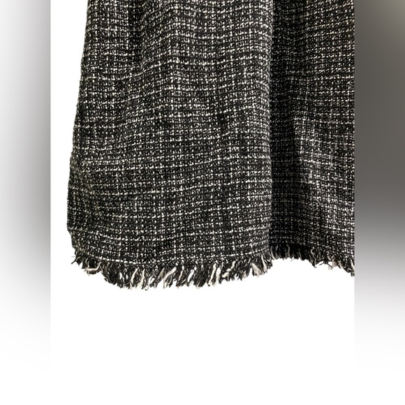 Minkpink Black and White Tweed  Fringe Sleeveless Mini Dress | Women Medium - Picture 4 of 6